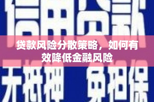 兴山贷款风险分散策略，如何有效降低金融风险