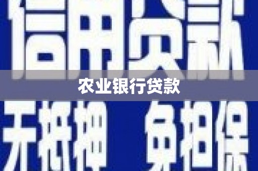斗门农业银行贷款