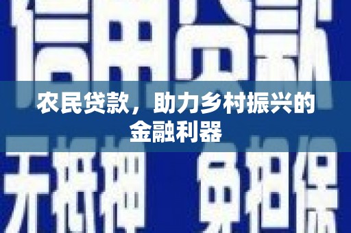 星子农民贷款，助力乡村振兴的金融利器