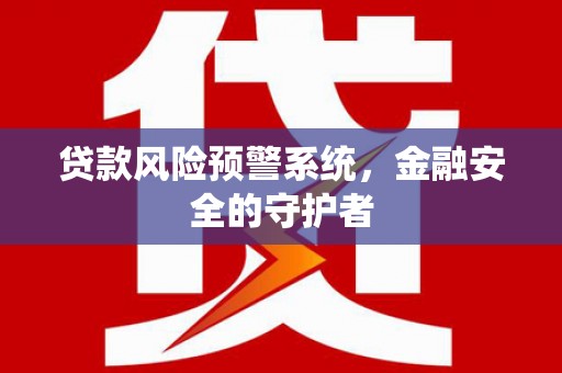 伽师贷款风险预警系统，金融安全的守护者