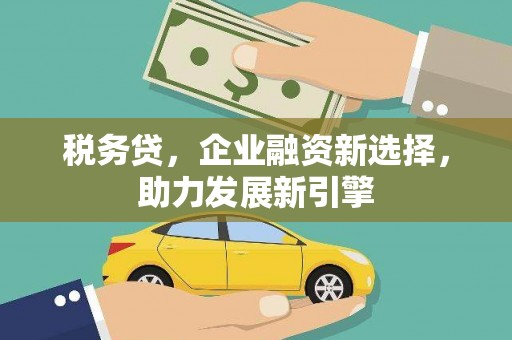 石冈税务贷，企业融资新选择，助力发展新引擎