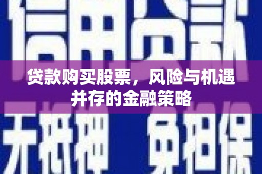 前镇贷款购买股票，风险与机遇并存的金融策略